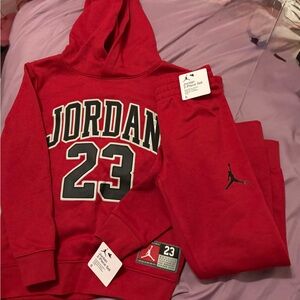Kids/boys - Jordan Red Tracksuit with Logo and Number 23